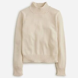 J. Crew Women's New Heritage Rollneck Sweater - Pale Bone - Size M